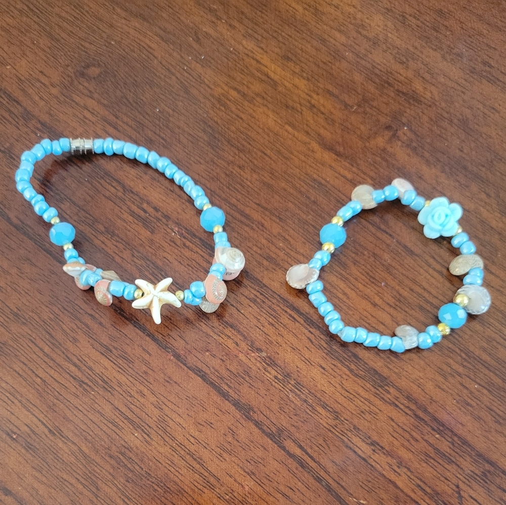 NEW Shell Bracelet and Anklet Set Real Shells Great Gift Handmade